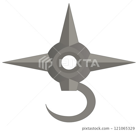 Sun and moon crescent symbol 121065329