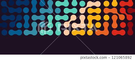 Metaballs shapes abstract  geometric background 121065892