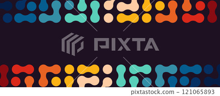 Metaballs shapes abstract  geometric background 121065893