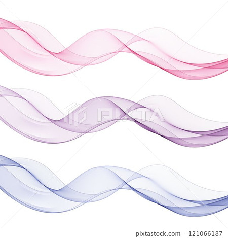 Set of colored abstract waves. Eps 10 121066187
