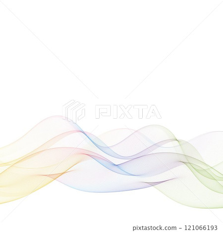 Abstract vector colorful background. The design element is a colored wave. Template for advertising, computer background. eps 10 121066193