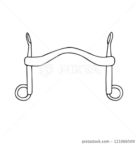 Vector hand drawn horse equestrian bit 121066509