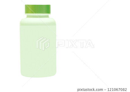 Light green jar container for tablets, dietary supplements, medicines, creams Light green jar container for tablets, dietary supplements, medicines, creams 121067082