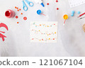 Garland painted with ear sticks kids paper craft ideas for kindergarten Christmas time 121067104