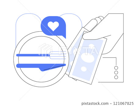 Happy with service isolated cartoon vector illustrations. 121067825