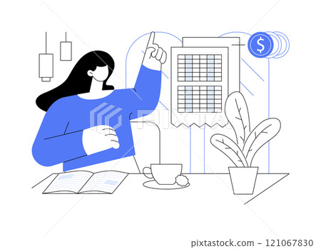 Asking for the bill isolated cartoon vector illustrations. Asking for the bill isolated cartoon vector illustrations. 121067830