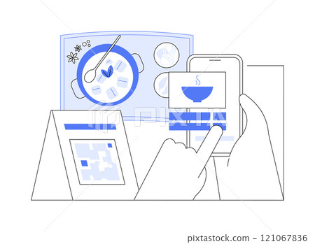 Interactive menu isolated cartoon vector illustrations. Interactive menu isolated cartoon vector illustrations. 121067836