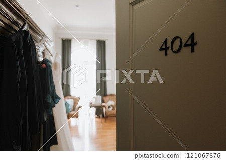 There is a room that features a door which has the number 404 emblazoned on it 121067876