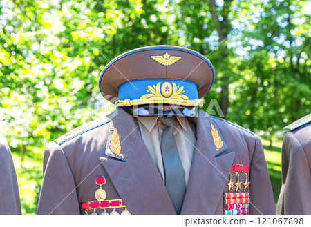 Vintage military uniform of a general of the air force of the Soviet Union Vintage military uniform of a general of the air force of the Soviet Union 121067898