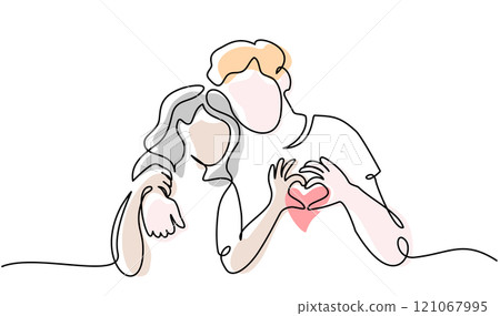 Valentines day romantic design. Woman and man hugs. Love of young couple, Valentines day romantic design. Woman and man hugs. Love of young couple, 121067995