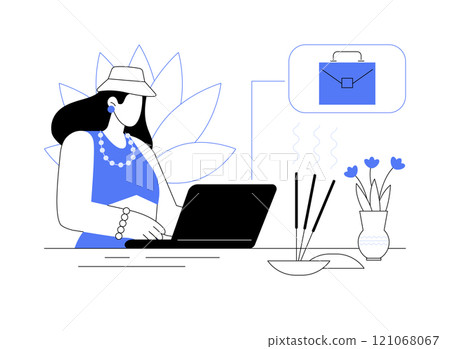 Working retreat isolated cartoon vector illustrations. 121068067
