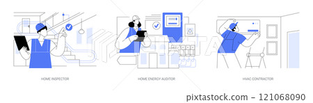 Household inspection isolated cartoon vector illustrations se 121068090