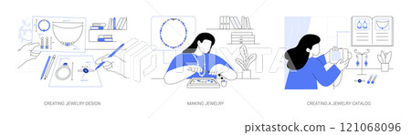 Jewelry designer isolated cartoon vector illustrations se Jewelry designer isolated cartoon vector illustrations se 121068096