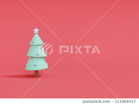 Christmas postcard template, 3d render 121068417