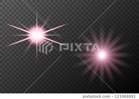 Set light effect Pink isolated flare explosion shiny dust line solar flare star spark neon light holidays festival, vector element Set light effect Pink isolated flare explosion shiny dust line solar flare star spark neon light holidays festival, vector element 121068891