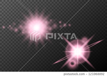 Set light effect Pink isolated flare explosion shiny dust line solar flare star spark neon light holidays festival, vector element Set light effect Pink isolated flare explosion shiny dust line solar flare star spark neon light holidays festival, vector element 121068892