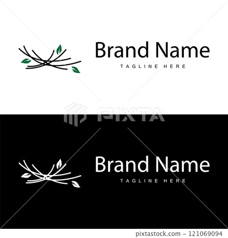Bird's Nest Logo, Simple Bird House Illustration Templet Design Vector Bird's Nest Logo, Simple Bird House Illustration Templet Design Vector 121069094