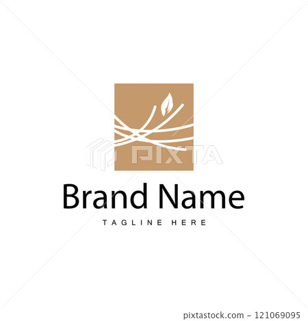 Bird's Nest Logo, Simple Bird House Illustration Templet Design Vector Bird's Nest Logo, Simple Bird House Illustration Templet Design Vector 121069095