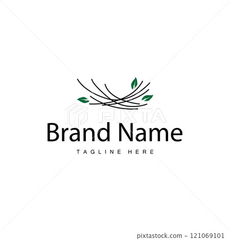 Bird's Nest Logo, Simple Bird House Illustration Templet Design Vector Bird's Nest Logo, Simple Bird House Illustration Templet Design Vector 121069101