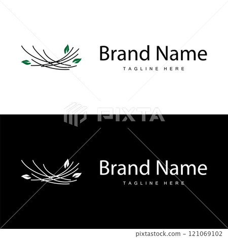 Bird's Nest Logo, Simple Bird House Illustration Templet Design Vector Bird's Nest Logo, Simple Bird House Illustration Templet Design Vector 121069102
