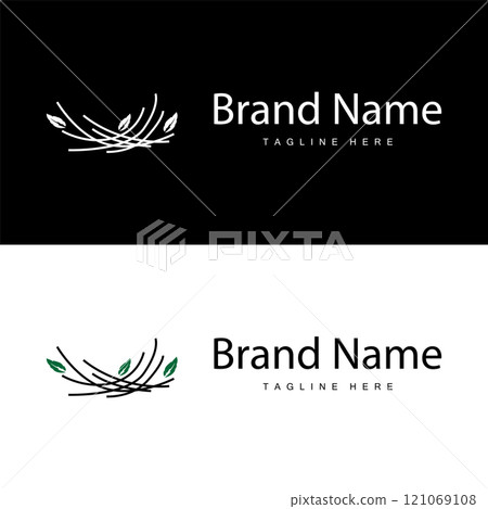 Bird's Nest Logo, Simple Bird House Illustration Templet Design Vector Bird's Nest Logo, Simple Bird House Illustration Templet Design Vector 121069108