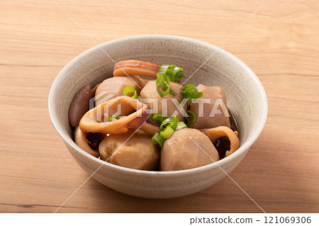 Taro and squid simmered Taro and squid simmered 121069306