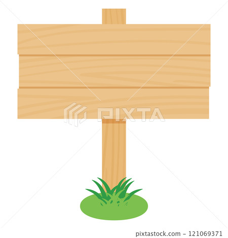 Illustration of wooden sign Illustration of wooden sign 121069371