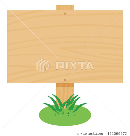 Illustration of wooden sign Illustration of wooden sign 121069372