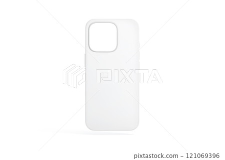 Blank white matte phone case mockup, front view Blank white matte phone case mockup, front view 121069396