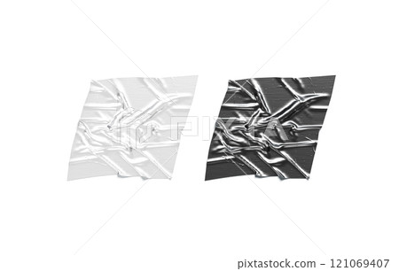 Blank black and white square adhesive duct tape mockup, isolated Blank black and white square adhesive duct tape mockup, isolated 121069407