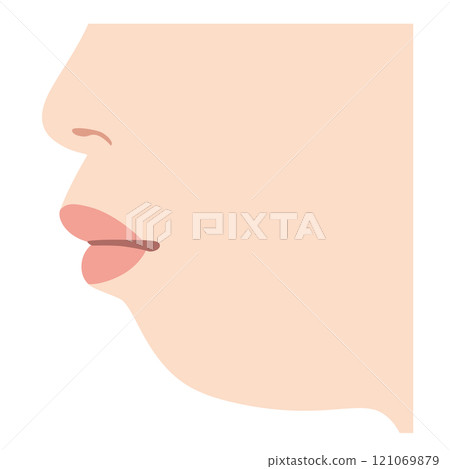 嘴巴咕嚕E線輪廓 121069879