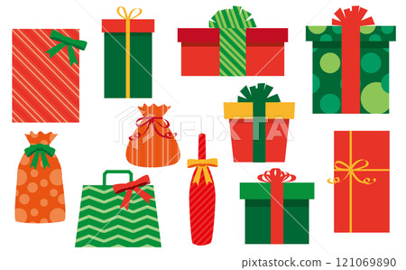 可愛的聖誕禮物插畫素材集 可愛的聖誕禮物插畫素材集 121069890