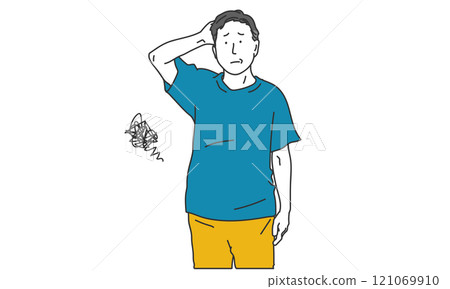 一個患有代謝症候群的中年男子的簡單說明 121069910