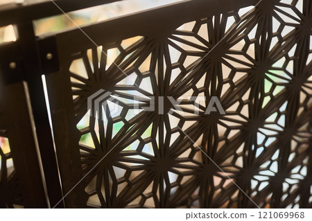 Decorative Metal Screen Featuring an Intricate Pattern That Beautifully Displays Light 121069968