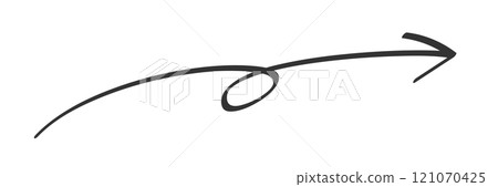 Hand-drawn right-facing vector arrow (rough, black and white) Hand-drawn right-facing vector arrow (rough, black and white) 121070425