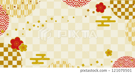 Japanese style background_vector illustration horizontal (1:2) Japanese style background_vector illustration horizontal (1:2) 121070501