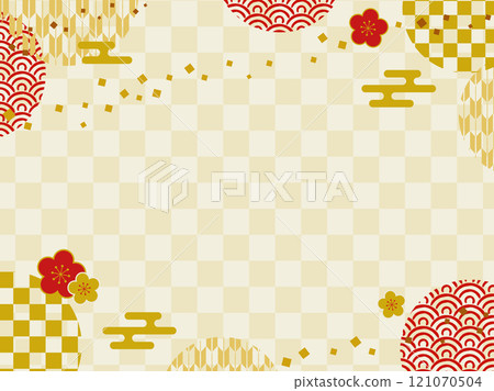 日式背景_向量插畫 121070504