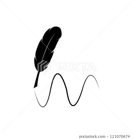 Feather pen 121070674