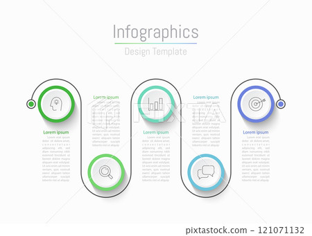 Infographic 5 options design elements for your business data. Vector Illustration. Infographic 5 options design elements for your business data. Vector Illustration. 121071132