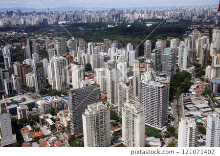 Aerial view of Sao Paulo cityscape, Brazil Aerial view of Sao Paulo cityscape, Brazil 121071407