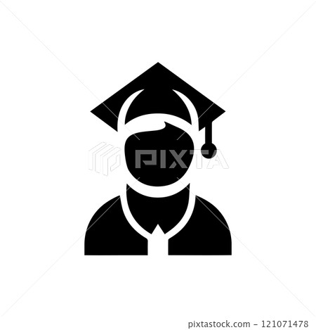 College student icon logo design template isolated illustration 121071478