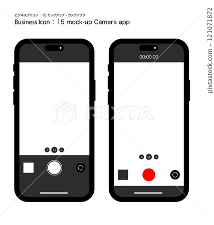 最新型號智慧型手機 15 個相機的簡單模型圖 121071872