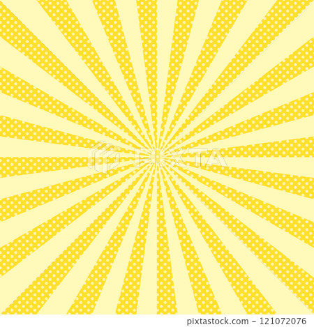 Concentrated lines, dots, yellow, squares 121072076