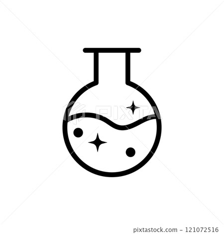 Flask lab icon logo design template isolated Flask lab icon logo design template isolated 121072516