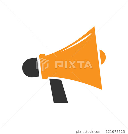 Megaphone icon logo design template isolated illustration 121072523