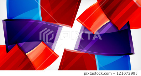 Vector abstract color geometric shapes. Illustration For Wallpaper, Banner, Background, Card, Book Illustration, landing page 121072993