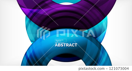 Circles, round elements, ring shapes premium background. Vector Illustration For Wallpaper, Banner, Background, Card, Book Illustration, landing page 121073004