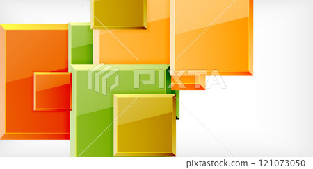 Shiny glossy metallic or plastic square design background. Vector Illustration For Wallpaper, Banner, Background, Card, Book Illustration, landing page 121073050