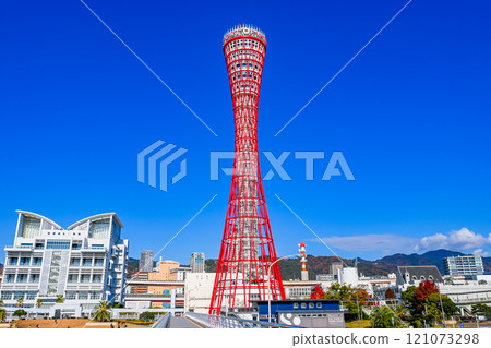 神戶港塔與城市景觀 兵庫縣神戶市 神戶港塔與城市景觀 兵庫縣神戶市 121073298
