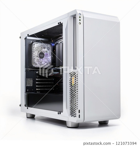 Modern Computer Isolated on White Background Generative AI illustration 121073394